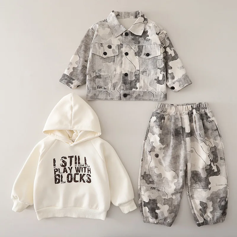 New Autumn Baby Clothes Suit Children Boys Jacket Hoodies Pants 3Pcs/Sets Infant Girls Clothing Toddler Costume Kids Tracksuits