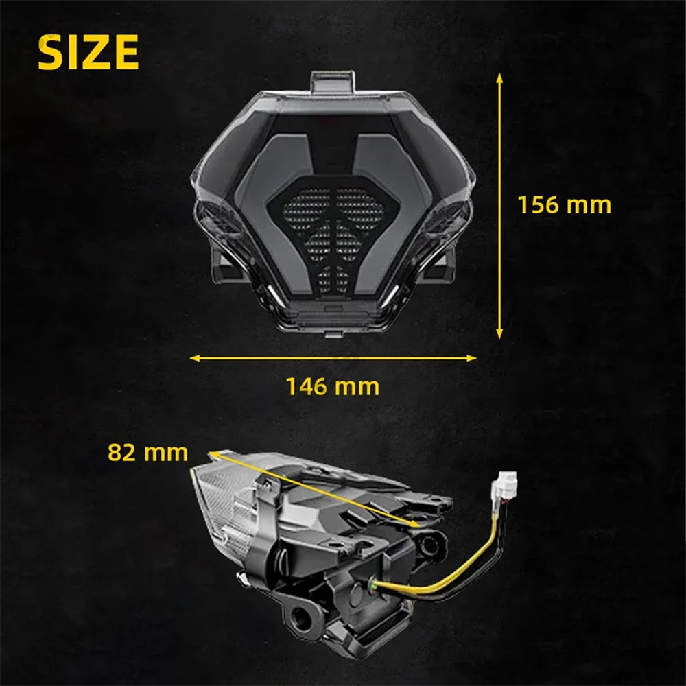 LED Taillight For YAMAHA MT-07 FZ-07 MT-03 MT-25 YZF R25 250 R3 320 2015-2018 Taillamp Brake Lights Turn Signals Driving Lamps - Image 6