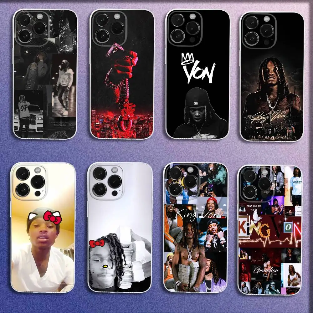 

Rapper K-King V-Von Phone Case For iPhone 16,15,14,13,12,11 Plus,Pro,Max,XR,XS,Plus,E,Mini Transparent Cover