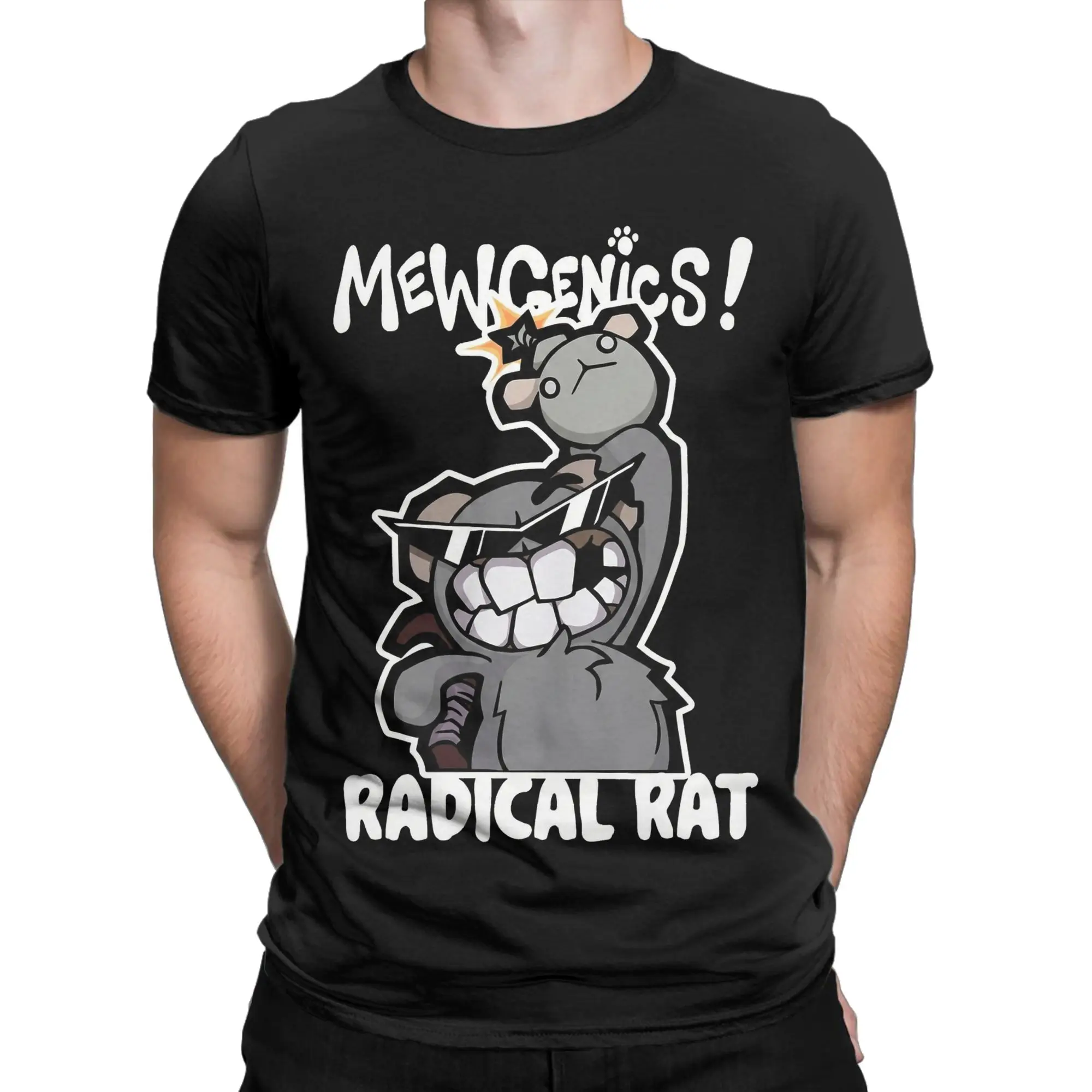 Men Women's T-Shirts Mewgenics Radical Rat The Cool Gamer Rat Cotton Tees Short Sleeve  T Shirts Round Collar Tops Plus Size