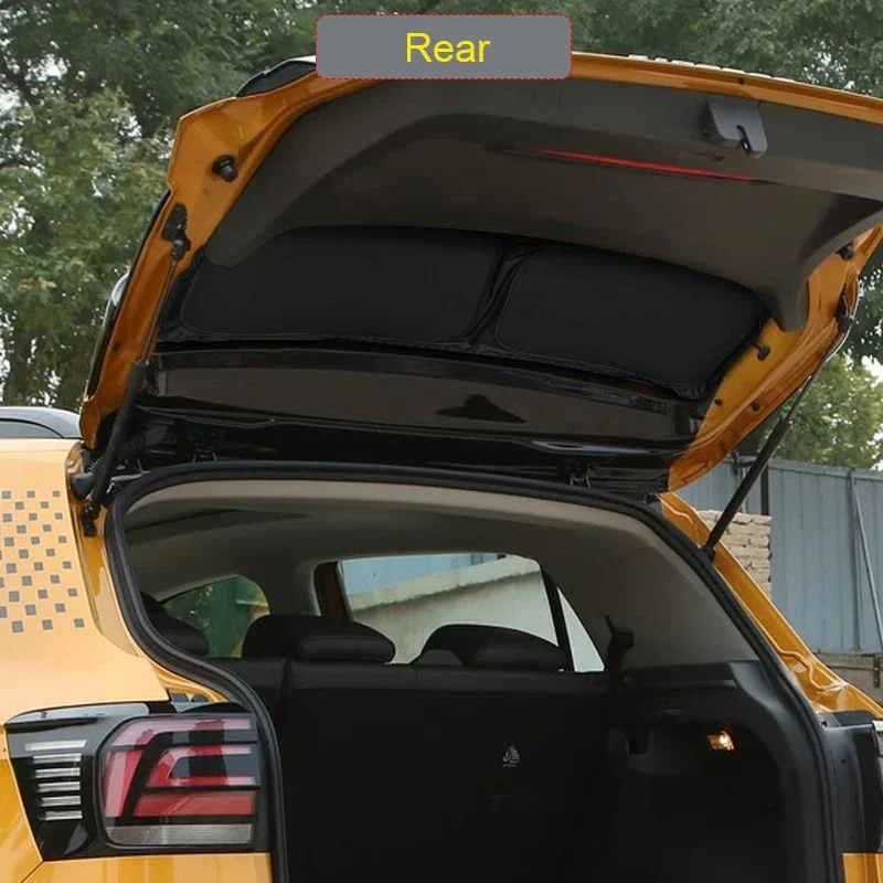 

Для Volkswagen T-CROSS 2019-2026 автомобильный черный оконный солнцезащитный козырек с автоматическим защитой от УФ-лучей, теплоизоляционная защитная крышка, аксессуар для интерьера