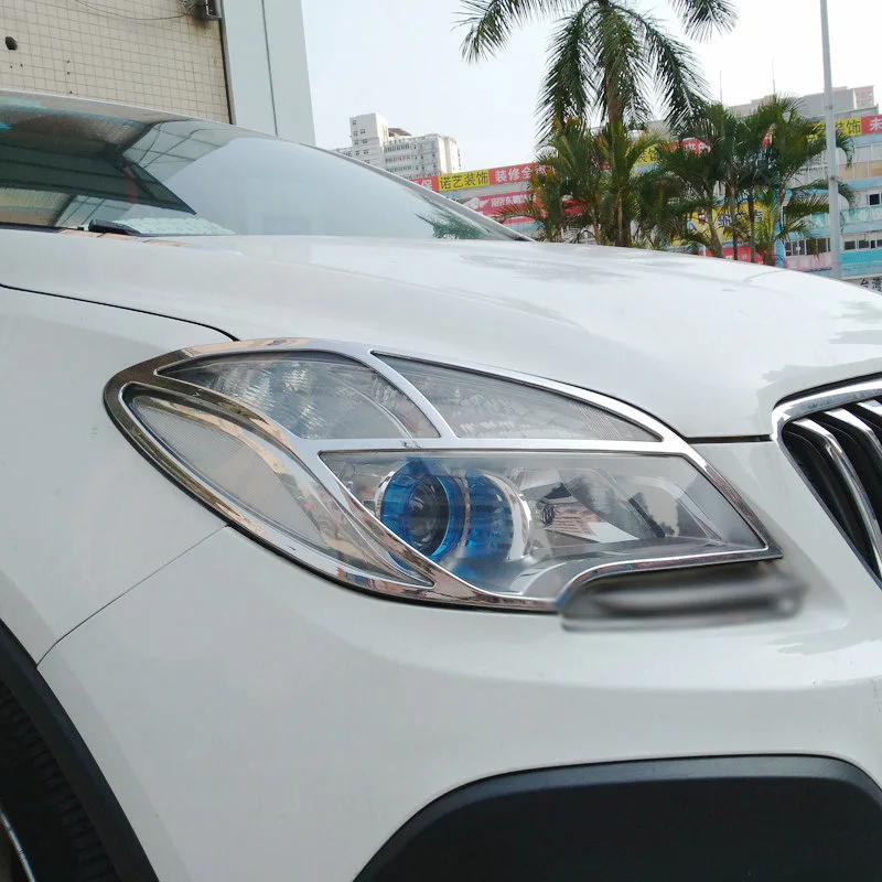 

Car Accessories 2013 2014 2015 ABS chrome plated front headlight surround cover decorative kit Forr Buick Encore