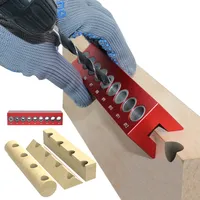 Woodworking 4mm-12mm Pocket Hole Doweling Jig Self-centering Vertical Drilling Guide Punching Hole Locator Kit