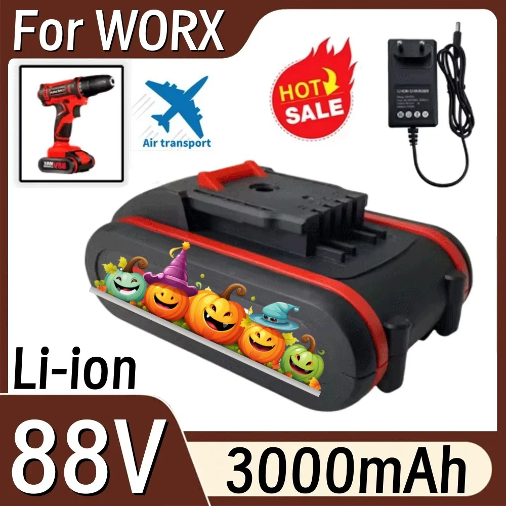 

Новая модернизированная литий-ионная аккумуляторная батарея 88 В для электрической пилы, гаечного ключа, аккумуляторная сабельная пила для аккумулятора Worx 21 В 36 ВФ 48 В