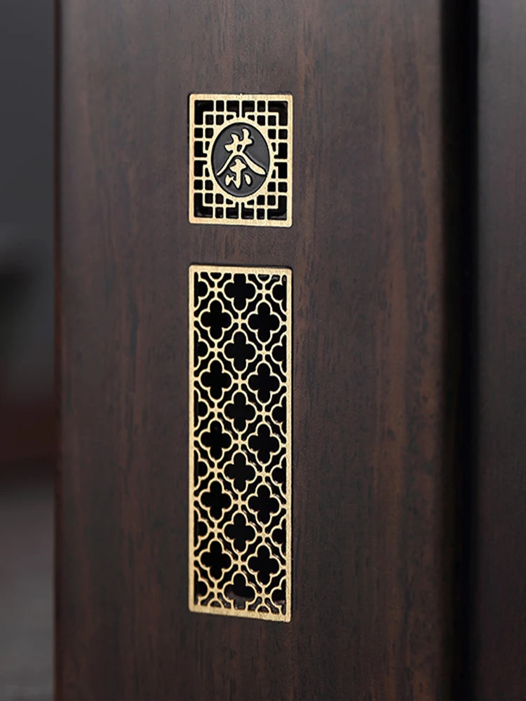 Juego de cinco/seis piezas de herramientas para hacer té, madera de ébano, ceremonia del té, cuchara, cepillo, Clip, accesorios, cubo de té de almacenamiento