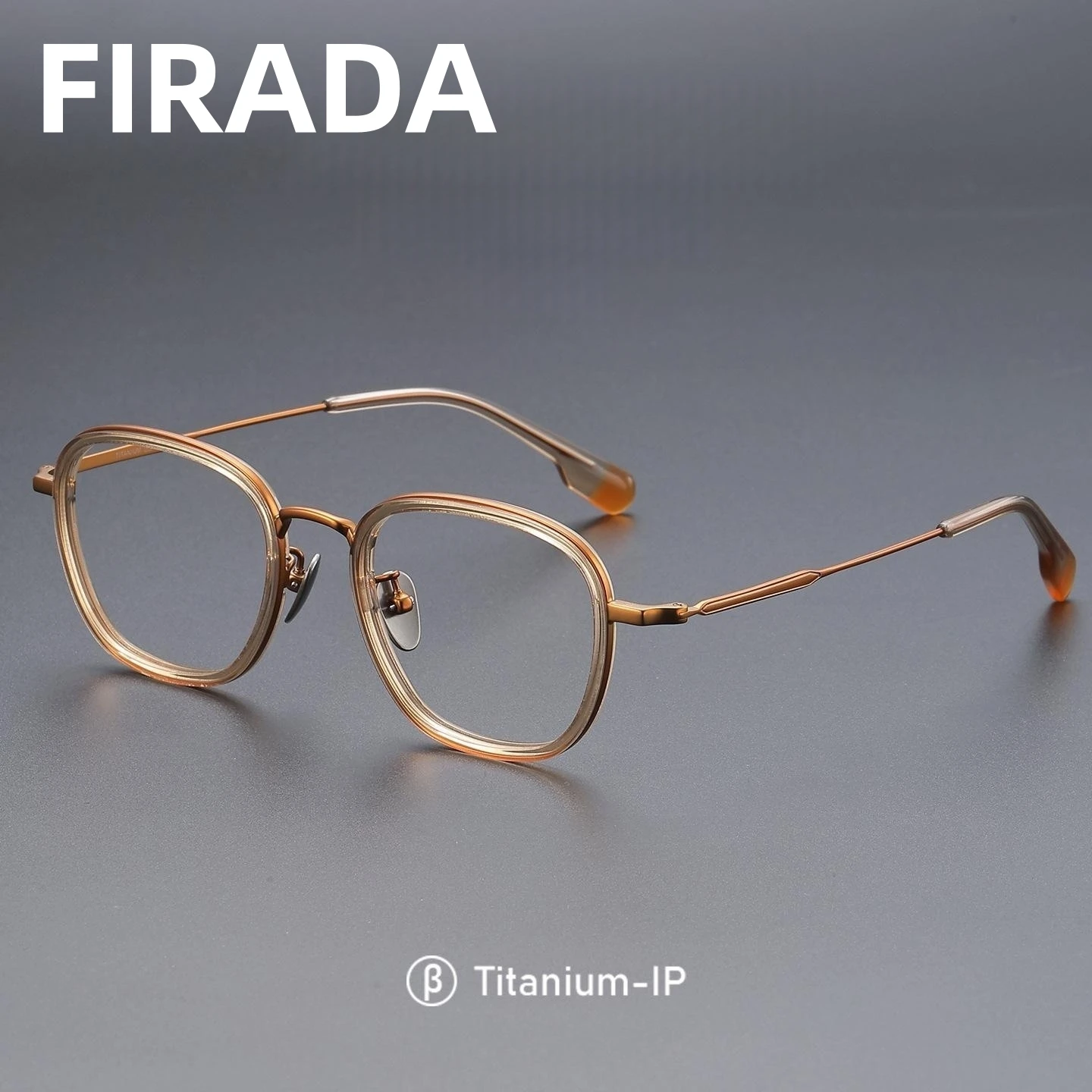 משקפי אופנה FIRADA 2026 רטרו אצטט פייבר טיטניום טהור מסגרת משקפיים מותאמת אישית יוקרתית לגברים ונשים G-809-C