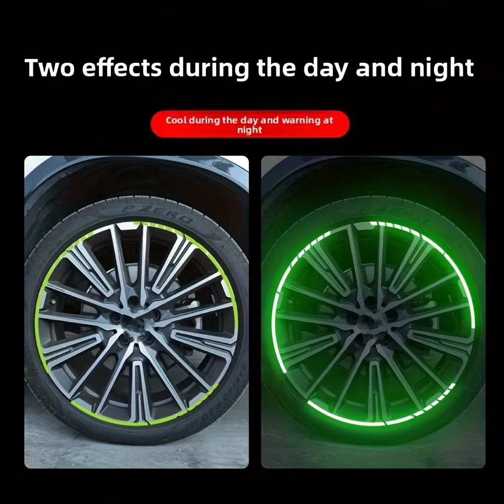 8 قطعة/ورقة شريط محور عجلات السيارة ملصقات عاكسة مقاوم للماء Sunproof ذاتية اللصق شارات الفينيل العالمية #4