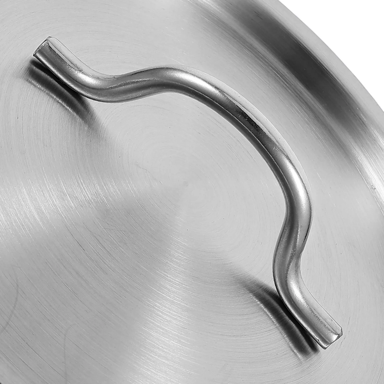 Heavy Duty Stainless Steel Wok Pot Lid Universal Replacement Round Frying Pan Cover Kitchen Lid Cooking Supply