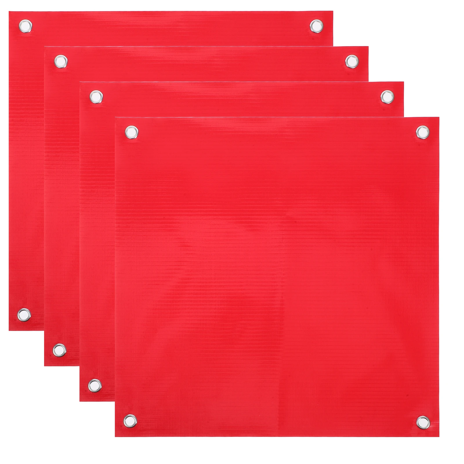 

4 Pcs Traffic Safety Flag Flags Only Plastic Road Warning Pvc Emergency