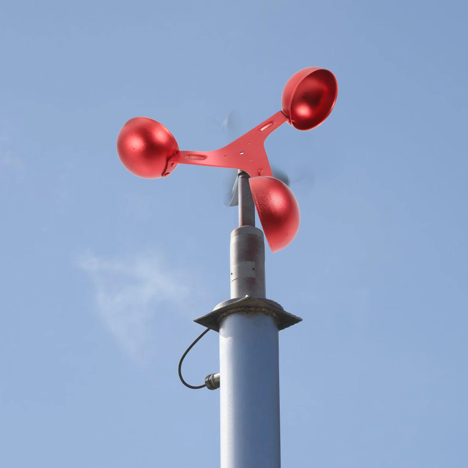 

Wind Speed Meter 3-Cup Aluminum Alloy Anemometer Replacement Sensor Practical Wind Measurement Tool for Ships Breeding