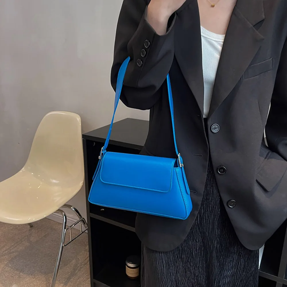 Simple Lady Single Shoulder Bags 2023 New Fashion Underarm Bag Solid 6 Colors Chic Designer Women Commuter Shopping Handbags