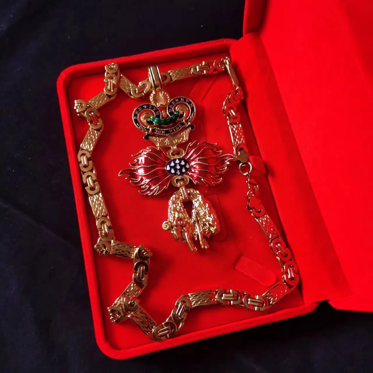Austrian Order of the Golden Fleece with Chain with Case Rproduction