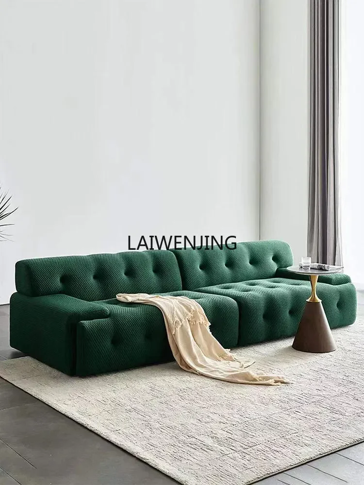 SGF sofa retro straight row surprise quiet wind Italian living room green fabric sofa