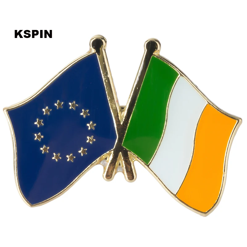 EU & Ireland Flag Badge Flag Laple Pin Badges Flag Brooch