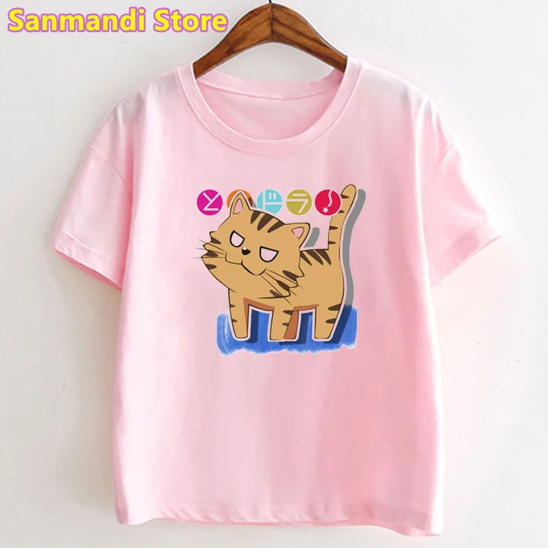 New Toradora Anime Cartoon Print Tshirt for Girls/Boys Funny Cat Graphic Kids Clothes Summer Fashion T-Shirt Harajuku Shirt Tops