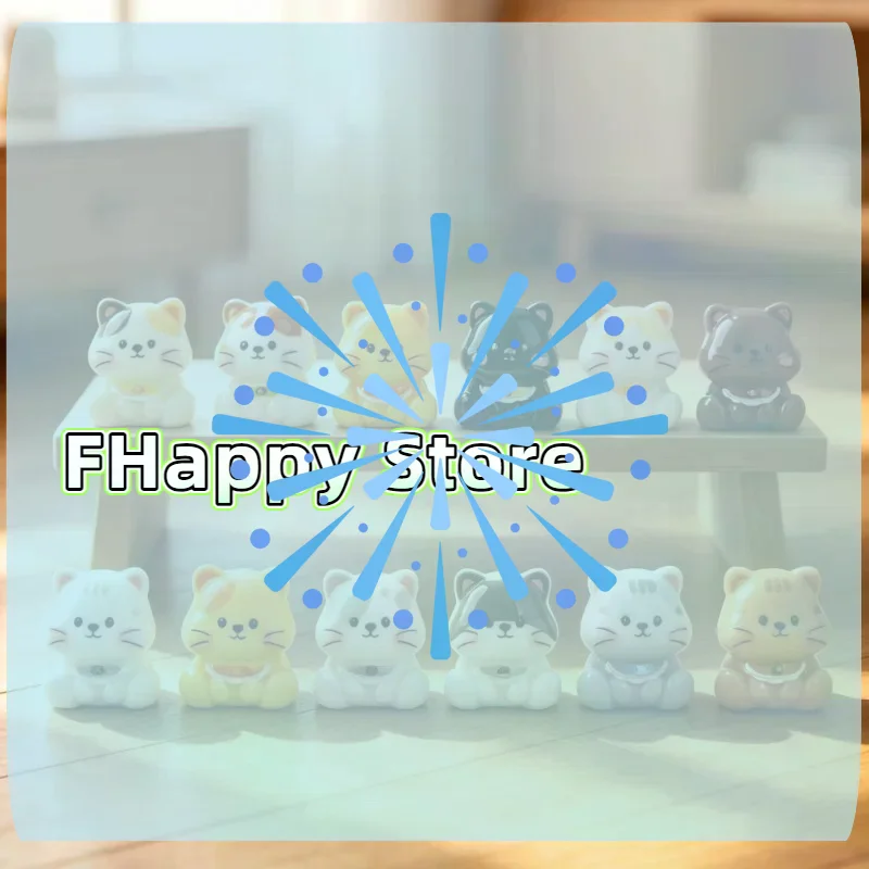 [MA]6pcs Cat Figurine Miniature DIY Decor Lovely Kitten Ornament Home Desk Car Dashboard Micro Landscape Mini Crafts Decoration