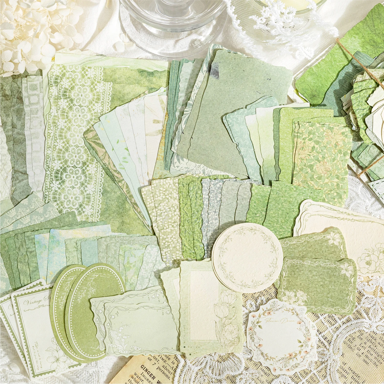 4Style/100pcs Paper Post Office Series Scrapbooking Set Diy Handheld Account Diary Decoration Collage Material