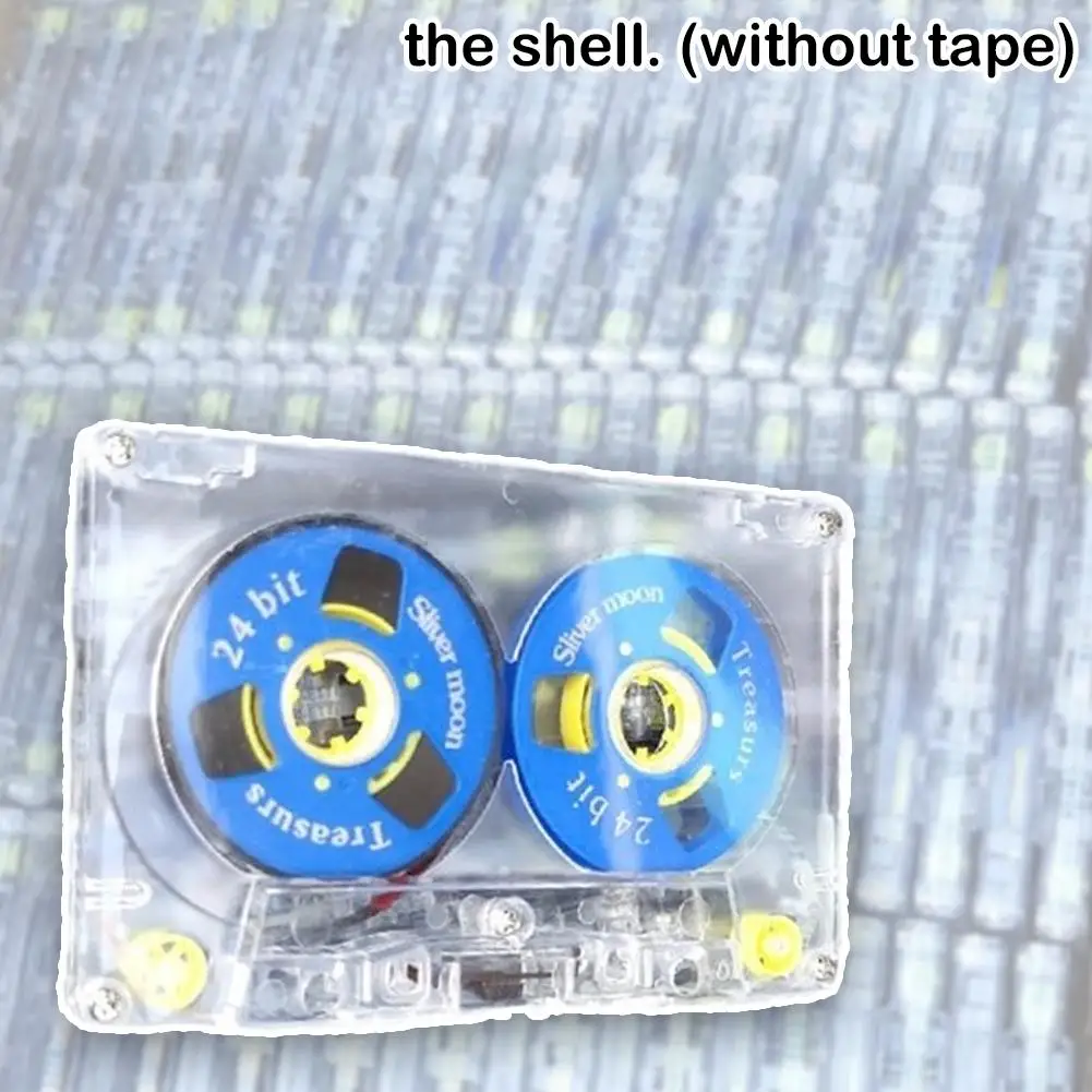 45 Minutes Transparent Blank Audio Cassette Tape Fine Quality Spoken & Music Transparent Small Open Tape