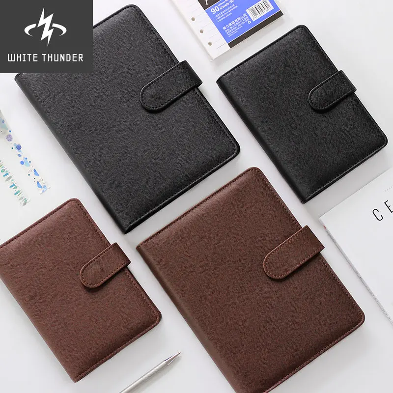 Deli Portable Notebook Loose-leaf Detachable Buckle Ring Thickening Filofax A5 Business Notebook Stationery Office A6 Workbook