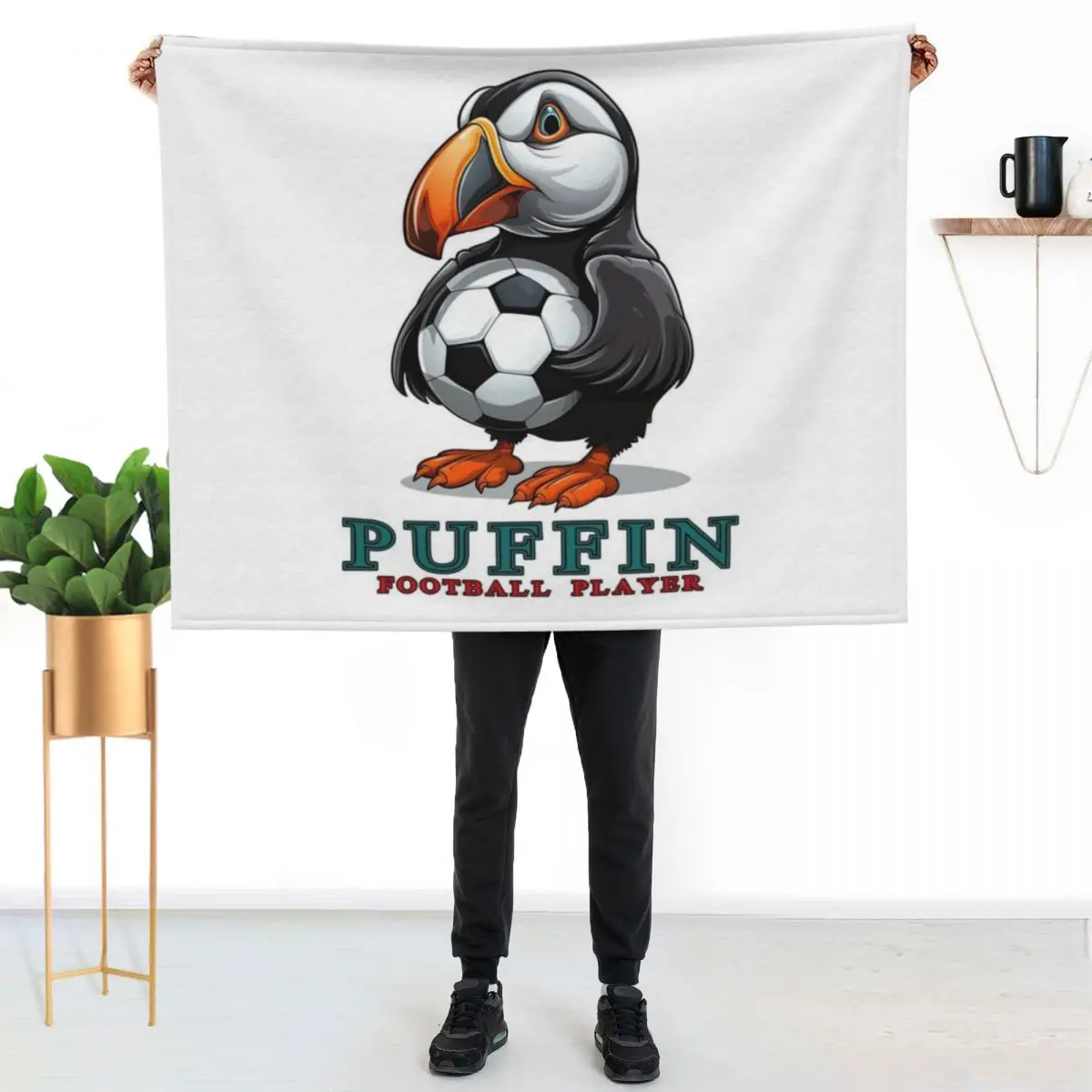 Puffin Along - Whimsical Bird Adventures Throw Blanket Warm For Baby Polar Soft Big sofa bed Camping Blankets