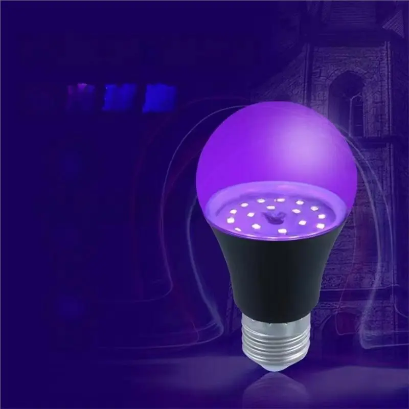 AT29-E27 18W LED Black Light Bulb A19 18W UV Black Light UVA 395Nm Glow In The Dark For Blacklights Masquerade Party B