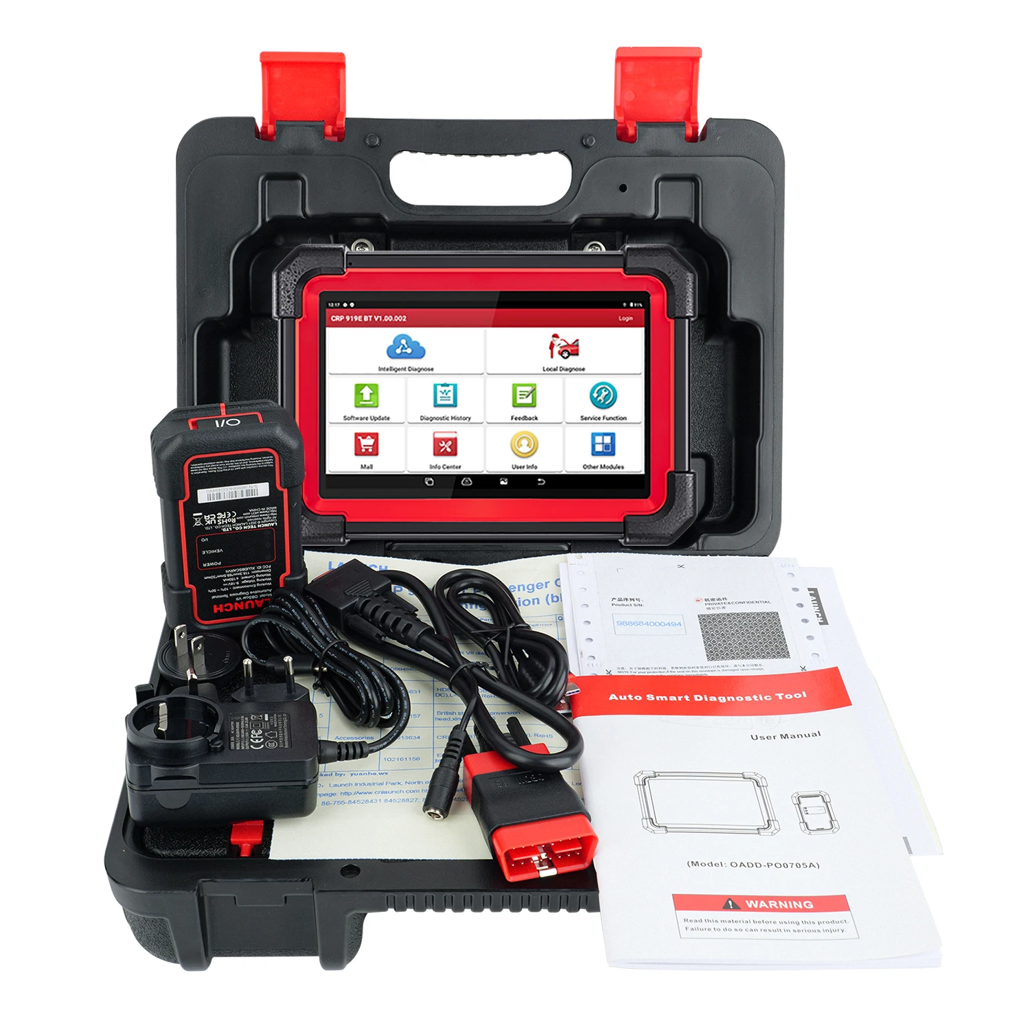 LAUNCH X431 CRP919E BT OBD2 Auto-Scanner für alle Systeme, 37 Reset-Funktionen, ECU-Codierung, CANFD & DOIP, FCA AutoAuth, bidirektionales Scan-Tool, professionelles Auto-Diagnosegerät
