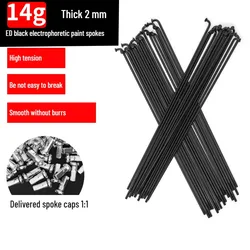 10PCS Spokes Bicycle Spokes Steel Wire Bar Mountain Bike Road Bike Bar Stroller Folding Car Steel Black Bicycle Accessories