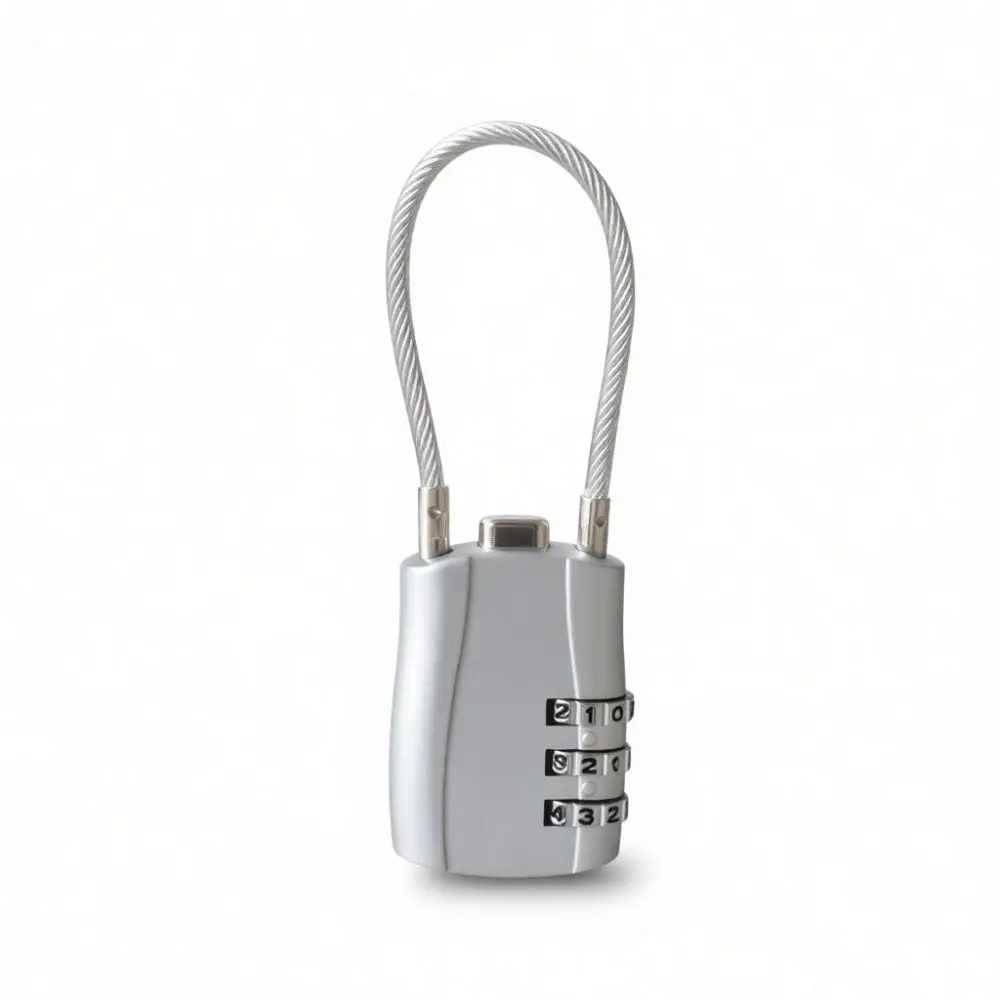 Steel Combination Lock Portable Mini Wire Padlock For Gym Locker Backpack Travel Luggage Drawer Cabinet Security