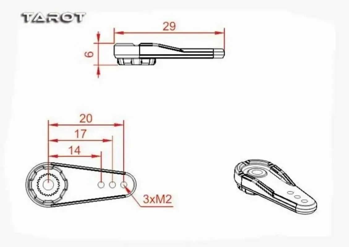 550/600 25T Standard servo arm  for FUTABA KST、savox、Xcore、HL、HSP、HD power、Go tech Servos