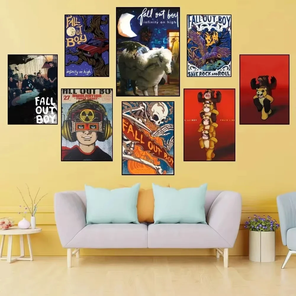 

Постер с изображением рок-группы Fall Out Boy, Настенная картина для спальни, гостиной, украшение для офиса и дома