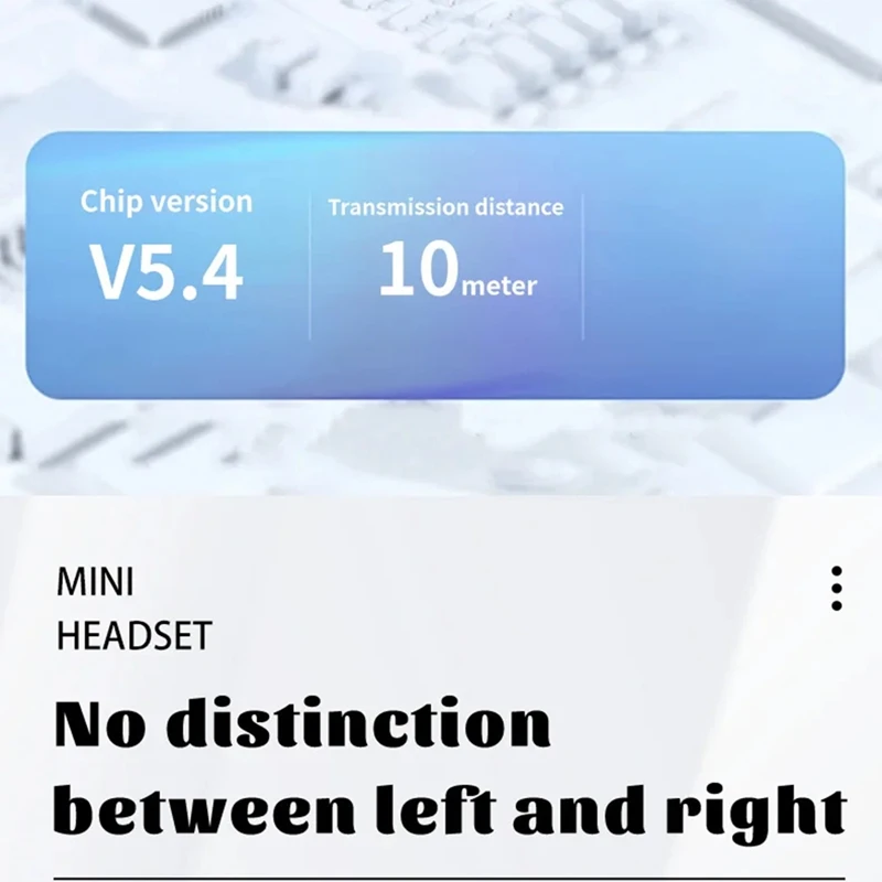 Mini Earbuds Wireless Bluetooth Low Profile Micro-Type Tiny Discreet Hidden Earbuds Work Small Headphones-TCES