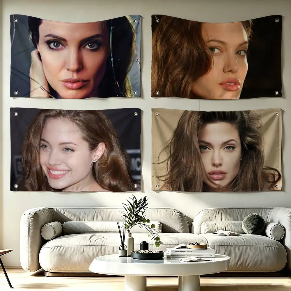 Oscar-winning Actress Angelina Jolie Flag Suitable For Party Club Outdoor Interior Wall Decoration Banner Fans Gift