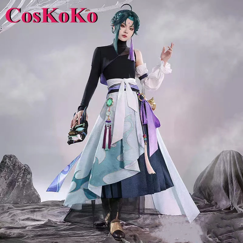 CosKoKo Xiao Cosplay Anime Game Genshin Impact Costume Fashion Handsome Ancient Style Uniform Full Set Party Role Play Clothing