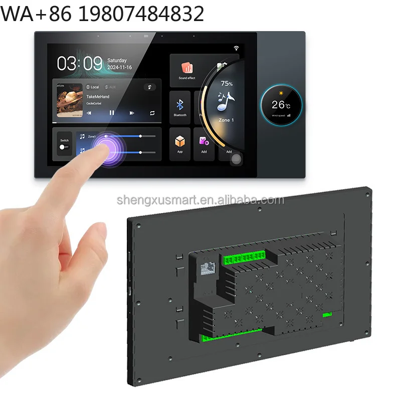 10 Inch Whole House Background Music Host External Knob Control IPS Screen WiFi Zigbee Gateway Smart Home Panel