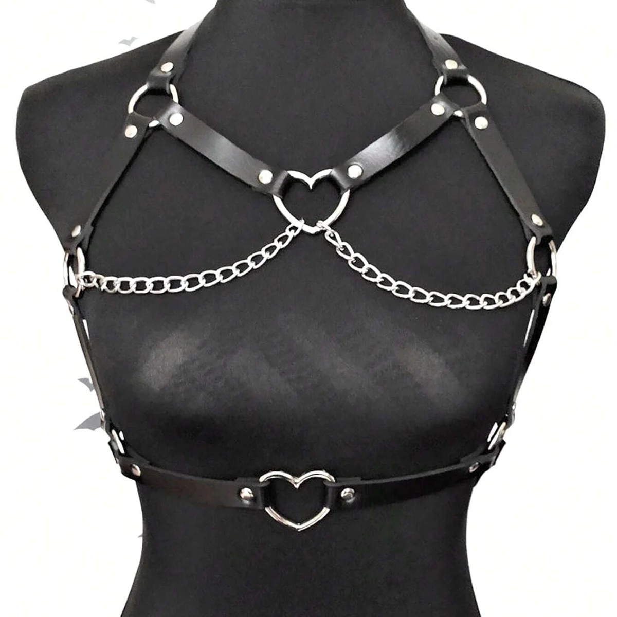 Women Fashion Chain Belt Leather Waist Belt Chest Harness Belt Corset Bondage Lingerie Punk Gothic Waistband Clothing Accessorie