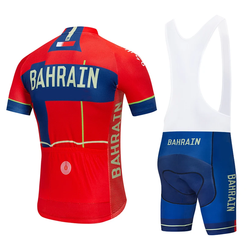 New TEAM BAHRAIN Cycling Team Jersey 20D Bike Pants Suit Mens Summer Quick Dry Pro BICYCLING Shirts Maillot Culotte Wear