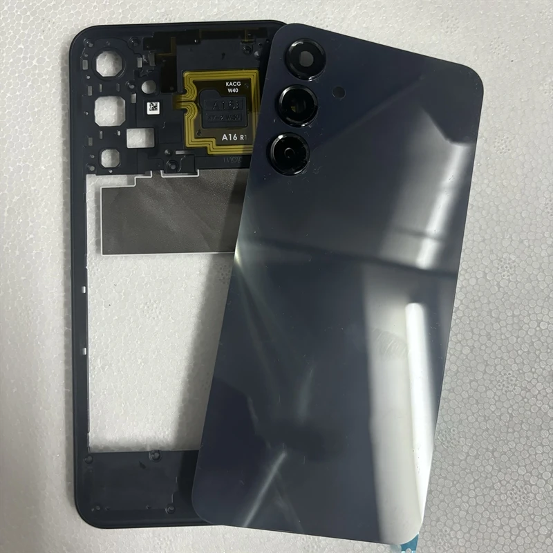 Поп-чехол с полным корпусом для Samsung Galaxy A16 5G A166, средняя рамка, крышка + задняя крышка аккумулятора, крышка задней двери с заменой объектива камеры