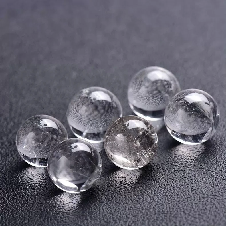 100g About Lot of 15-20pcs Small Natural Clear Quartz Crystal Sphere Ball