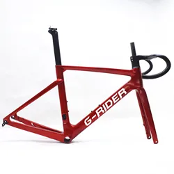 Carbon Road Disc Brake All Inner Cable Bike Frame Road Frameset Disc Brake Bike Parts 100×12mm 142 ×12mm