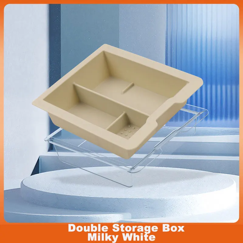 For Tesla Model 3/Y  Central Control Silicone Double Storage Box Interior Organizer Box Privacy