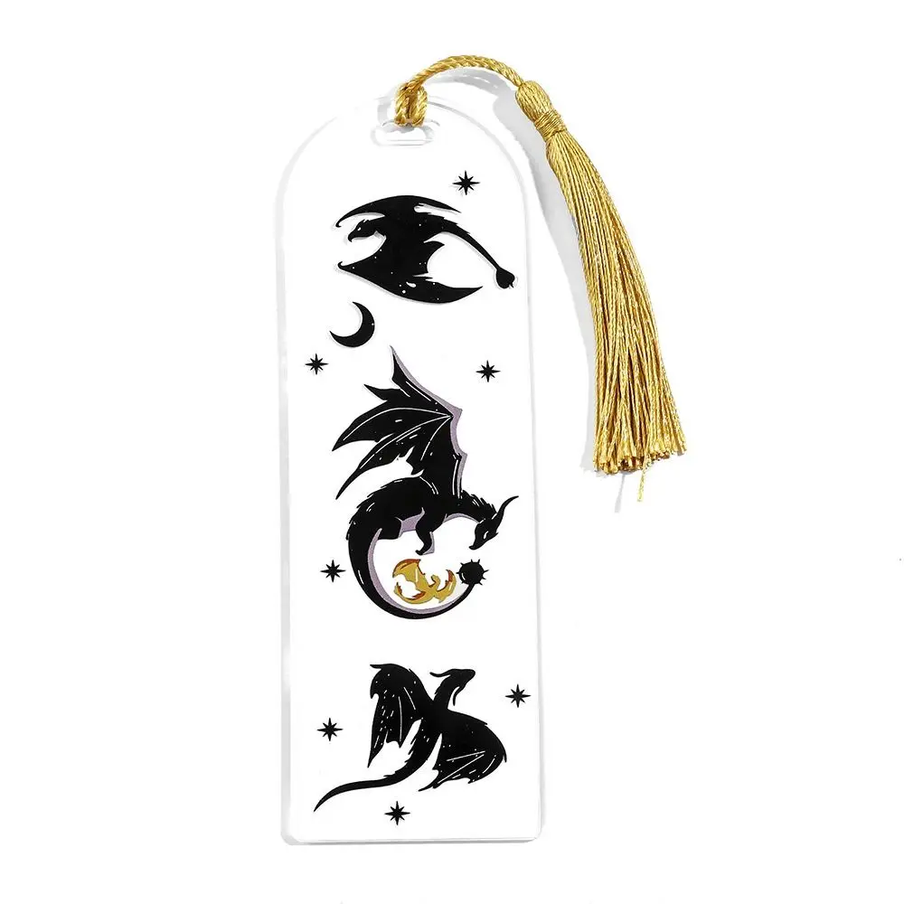 Anime Black Dragon Bookmarks Collection Gift for Book Lovers Acrylic Book Mark for Men Women Teacher Friend Kid Marker Reading