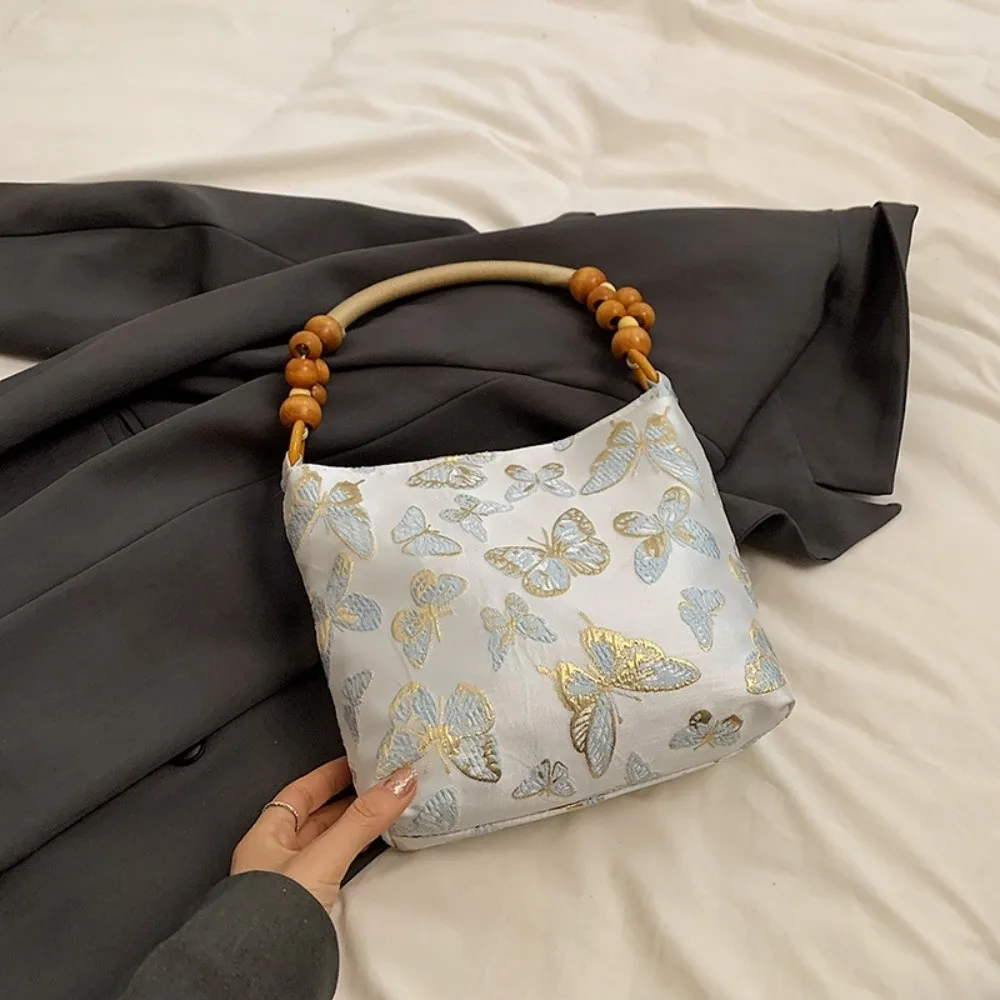 New Silk Embroidered Embroidered Handbag Artistic Style Modern Chinese Style Underarm Bag Versatile Shoulder Bag for Women