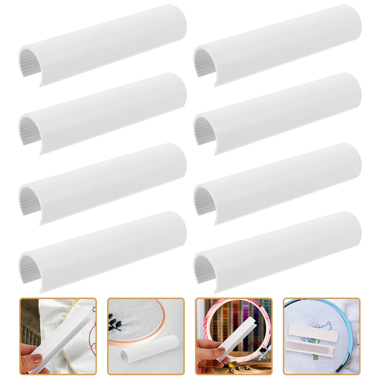 10 pçs quadro de ponto cruz fivela tubo plástico fivela para ponto cruz tecido suprimentos rolo ajustável bordado aro suporte