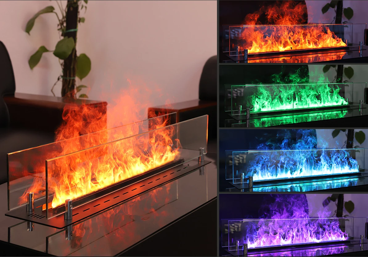 -Ogień 60 Cal Myst Fire Place 3D kominek elektryczny pary wodnej