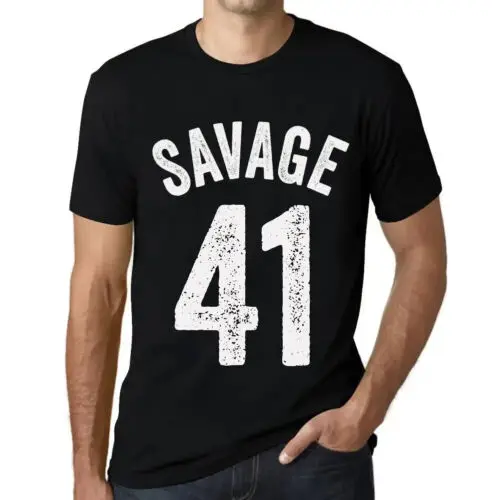 Heren Grafisch T-Shirt Savage 41 Cadeau voor 41ste Verjaardag 41ste Jubileum