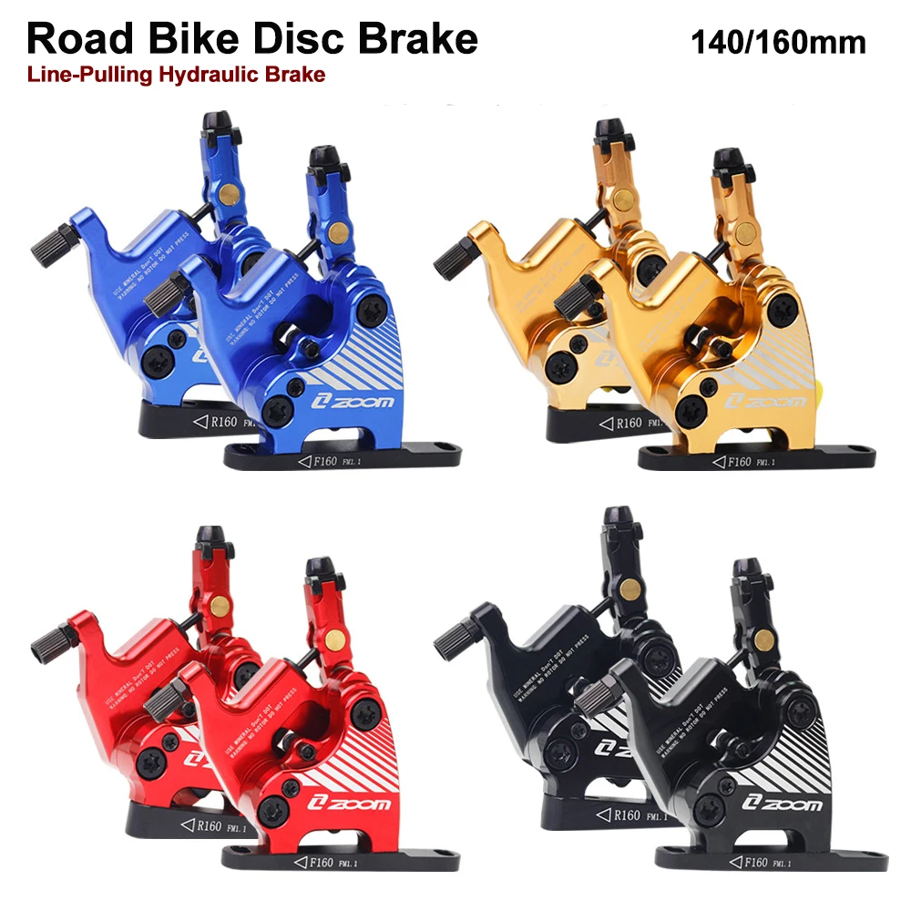 Road Bicycle Hydraulic Disc Brake ZOOM HB-110 Aluminum Alloy Line Pulling Racing Bike Oil Brake Caliper Sets 140/160mm