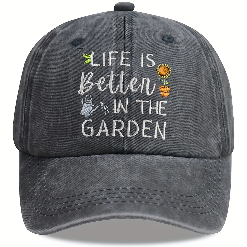 

Adjustable Suitable for & Outdoor - Lightweight Washed Hat with Garden-Themed Print, Machine Washable Non-Elastic, Washable Suit