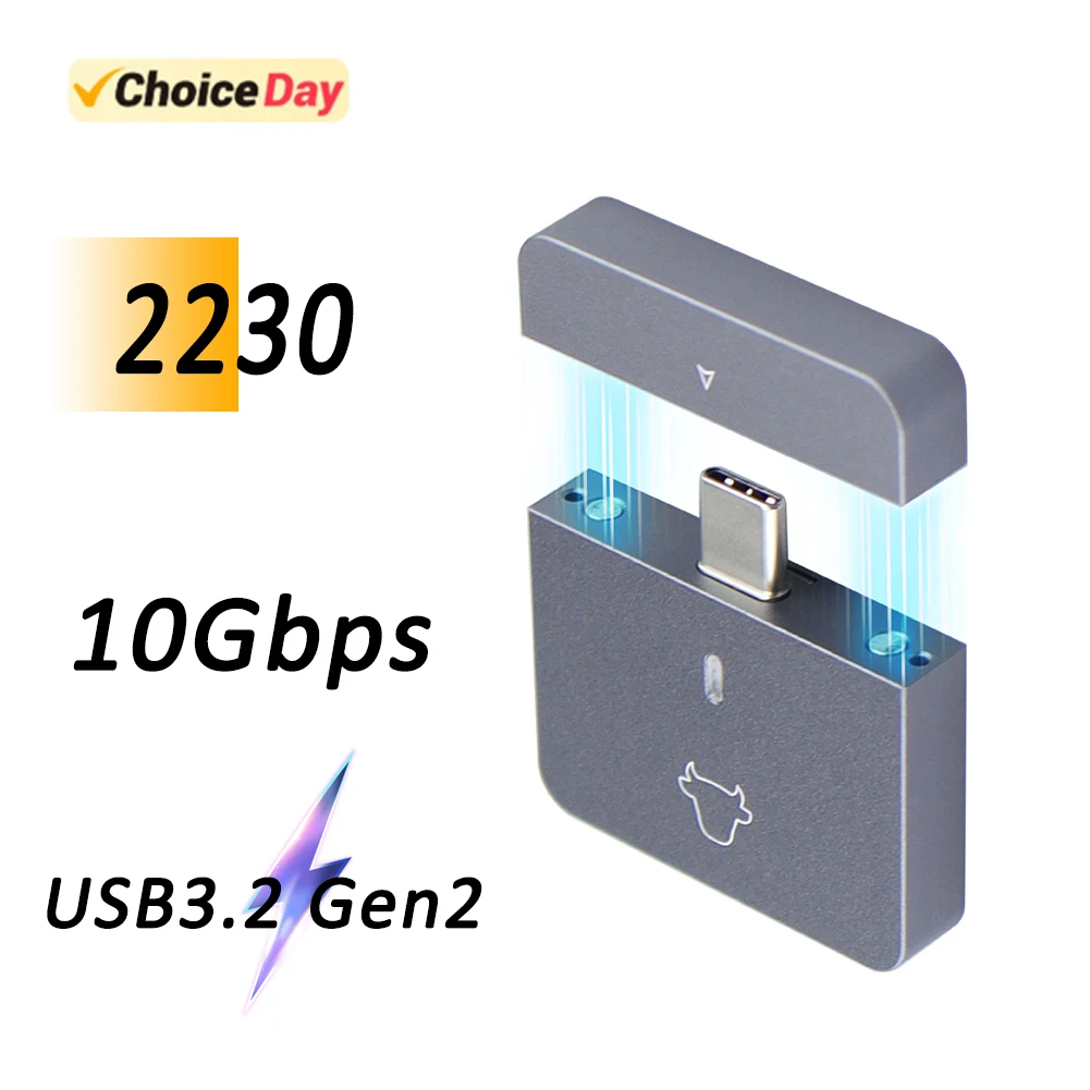 SSD 2230 M.2 NVMe Enclosure USB C Adapter 10Gbps USB 3.2 Gen2 External Case Box RTL9210B Chip M2 2230 NVMe For Phone/Laptop/PC