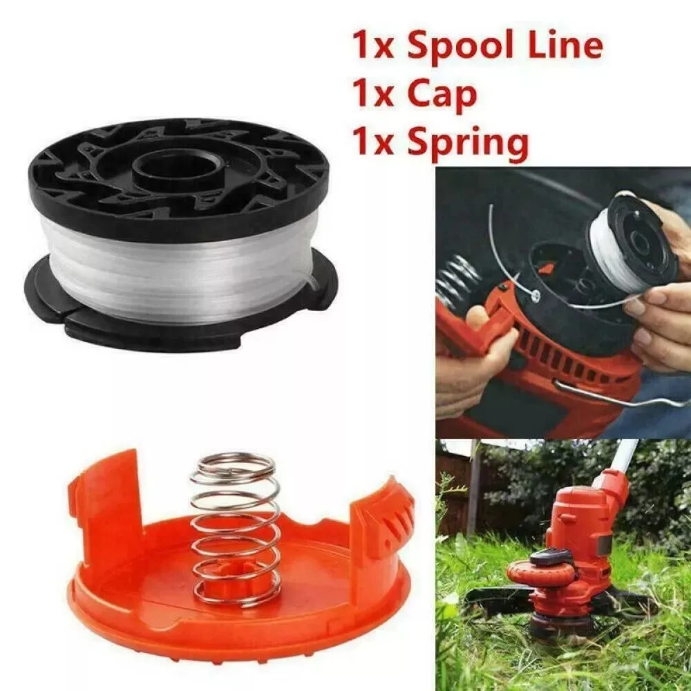 Garden Trimmer Spool Line Accessories Nylon Lawn Mower Replacement Spool Durable for Black & Decker Lawnmower