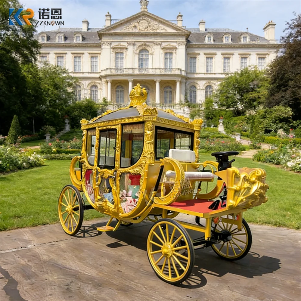 

Luxury European Craft Customizable Royal Carriage Electric Drive Elegant Finish TraditionalRoyal Carriage For Wedding Display